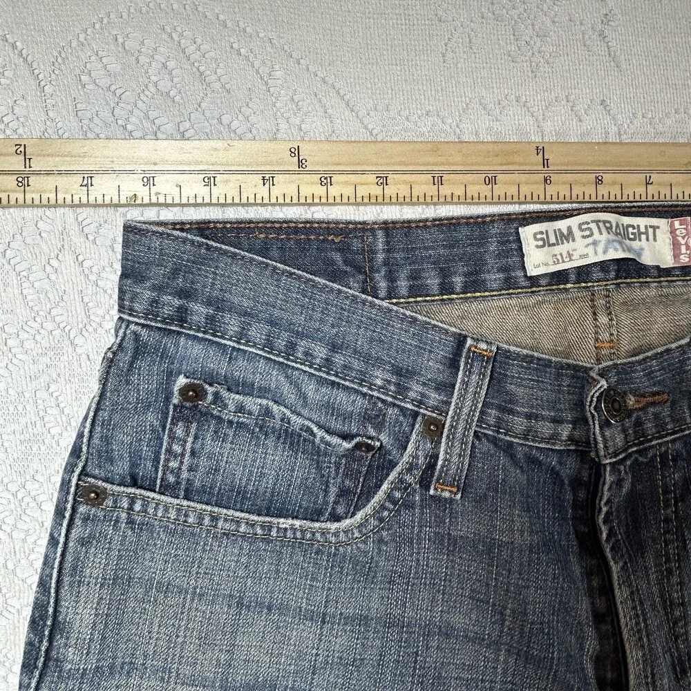 Levis 514 Jeans Mens 33x32 Blue Slim Straight Denim Made Jordan Classic Style